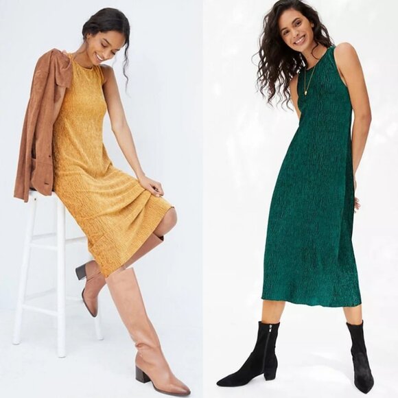 Anthropologie Maeve Twist Back Velvet Midi Dress Christmas Holiday Wedding Guest - Picture 1 of 12